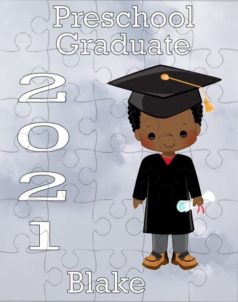 Preschool Graduation Personalized Puzzle for Boys