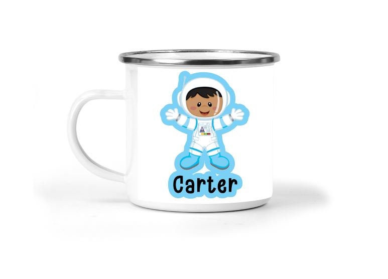 Space Astronaut Personalized Boys Enamel Mug