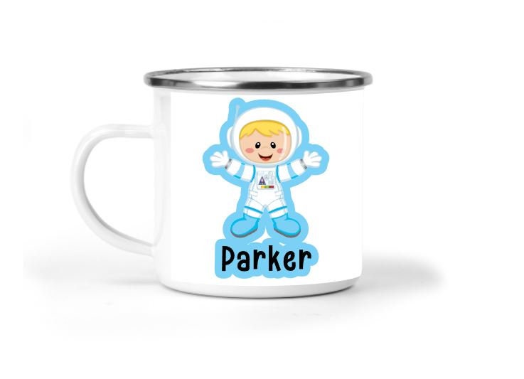 Space Astronaut Personalized Boys Enamel Mug