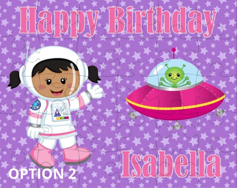 Astronaut Girl Personalized Puzzle