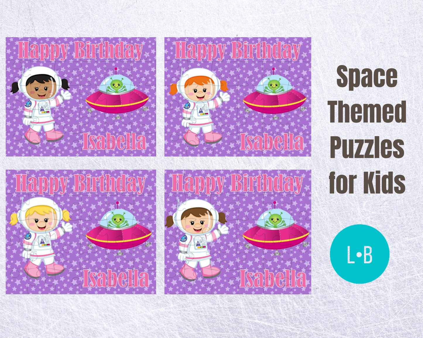 Astronaut Girl Personalized Puzzle