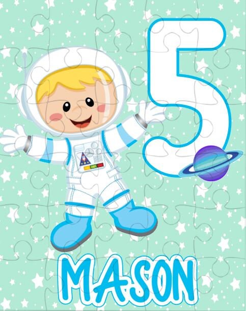 Birthday Astronaut Personalized Puzzle for Kids