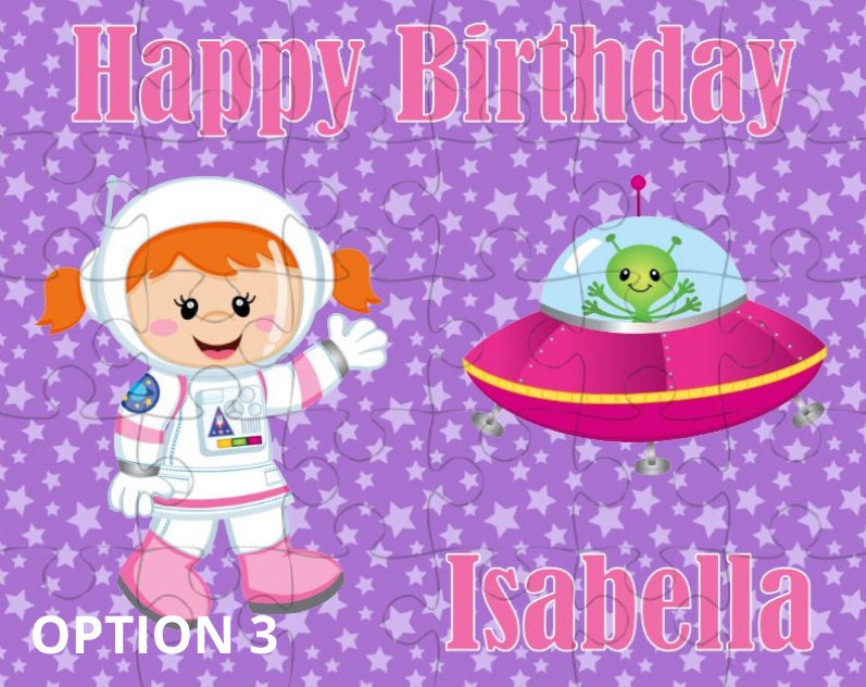 Astronaut Girl Personalized Puzzle