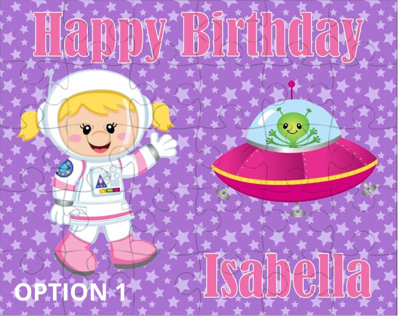 Astronaut Girl Personalized Puzzle