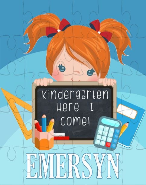 Kindergarten Girl Personalized Puzzle