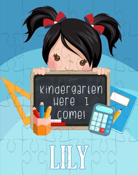 Kindergarten Girl Personalized Puzzle
