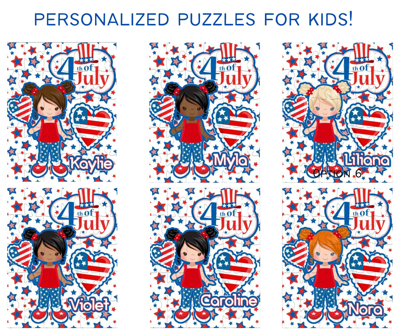 Personalized 4th of July Puzzle for Kids