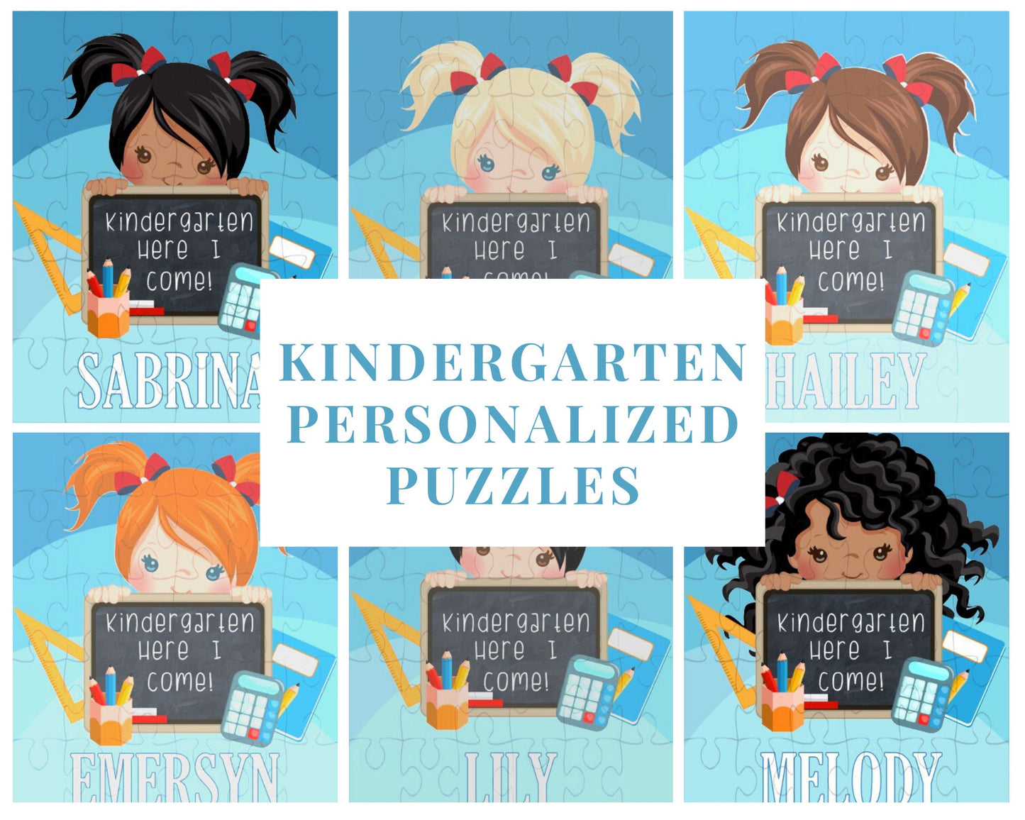 Kindergarten Girl Personalized Puzzle