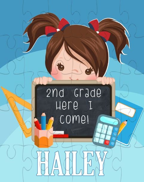 2nd Grade Girl Personalized Puzzle