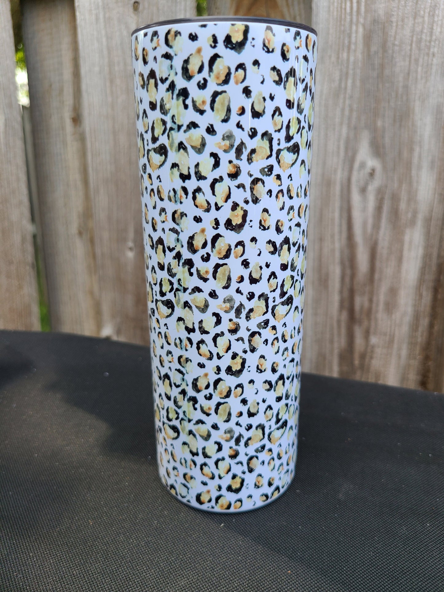 Leopard Print Skinny Tumbler