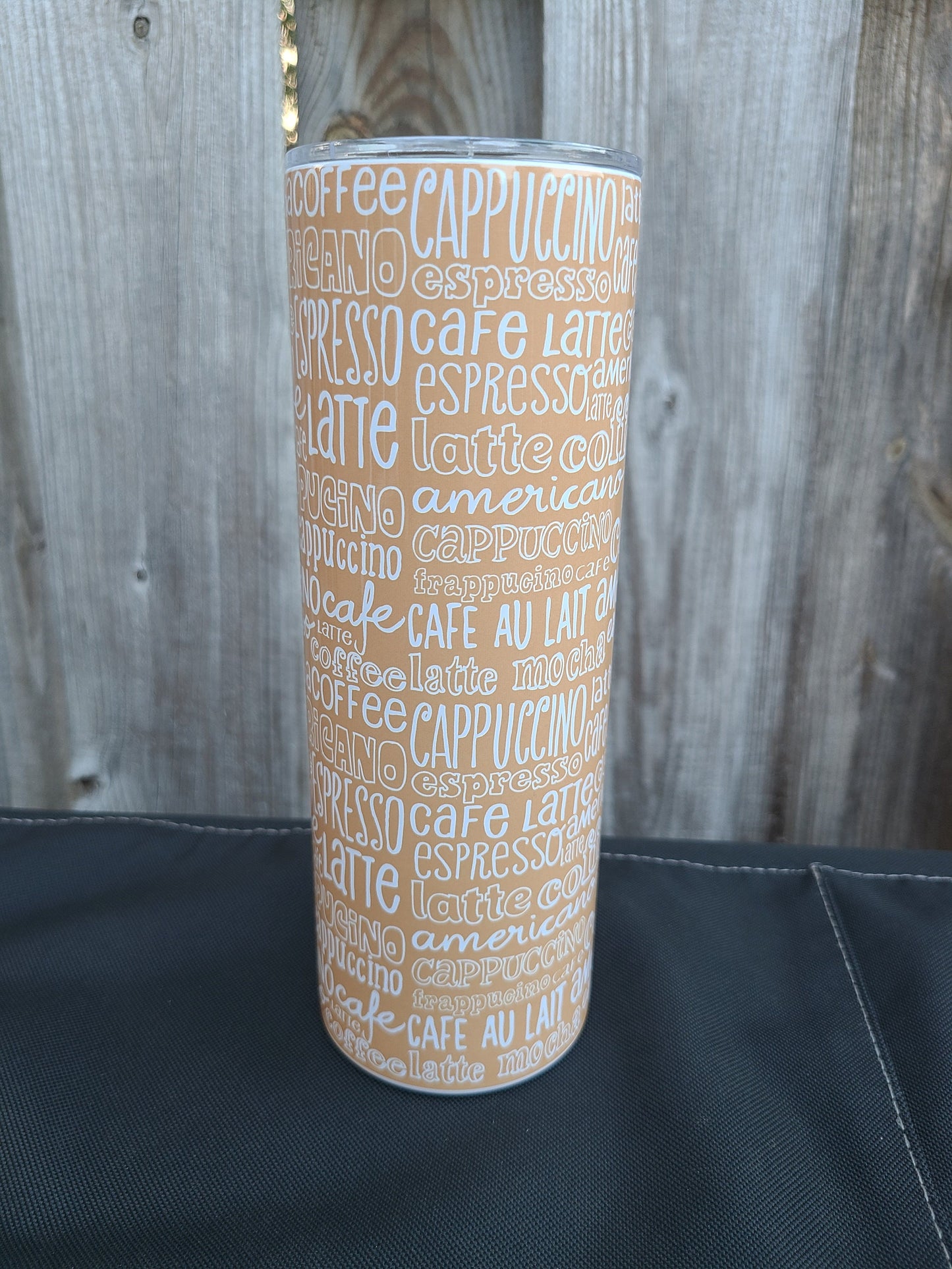 Coffee Latte Words 20 oz Skinny Tumbler