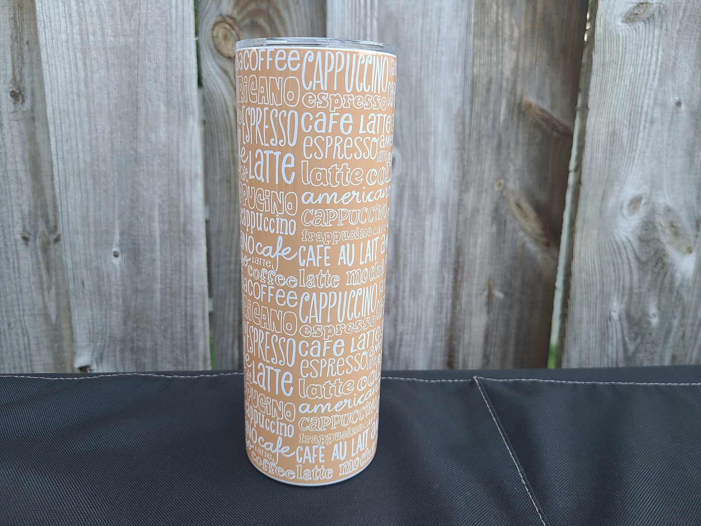 Coffee Latte Words 20 oz Skinny Tumbler