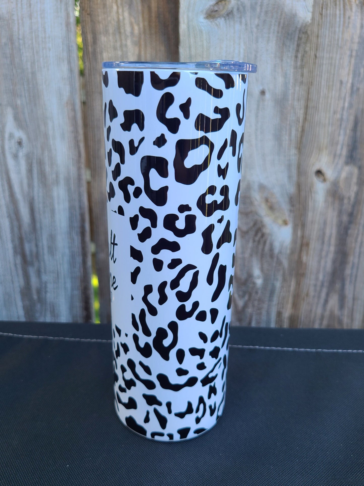 Funny Leopard Print Skinny Tumbler
