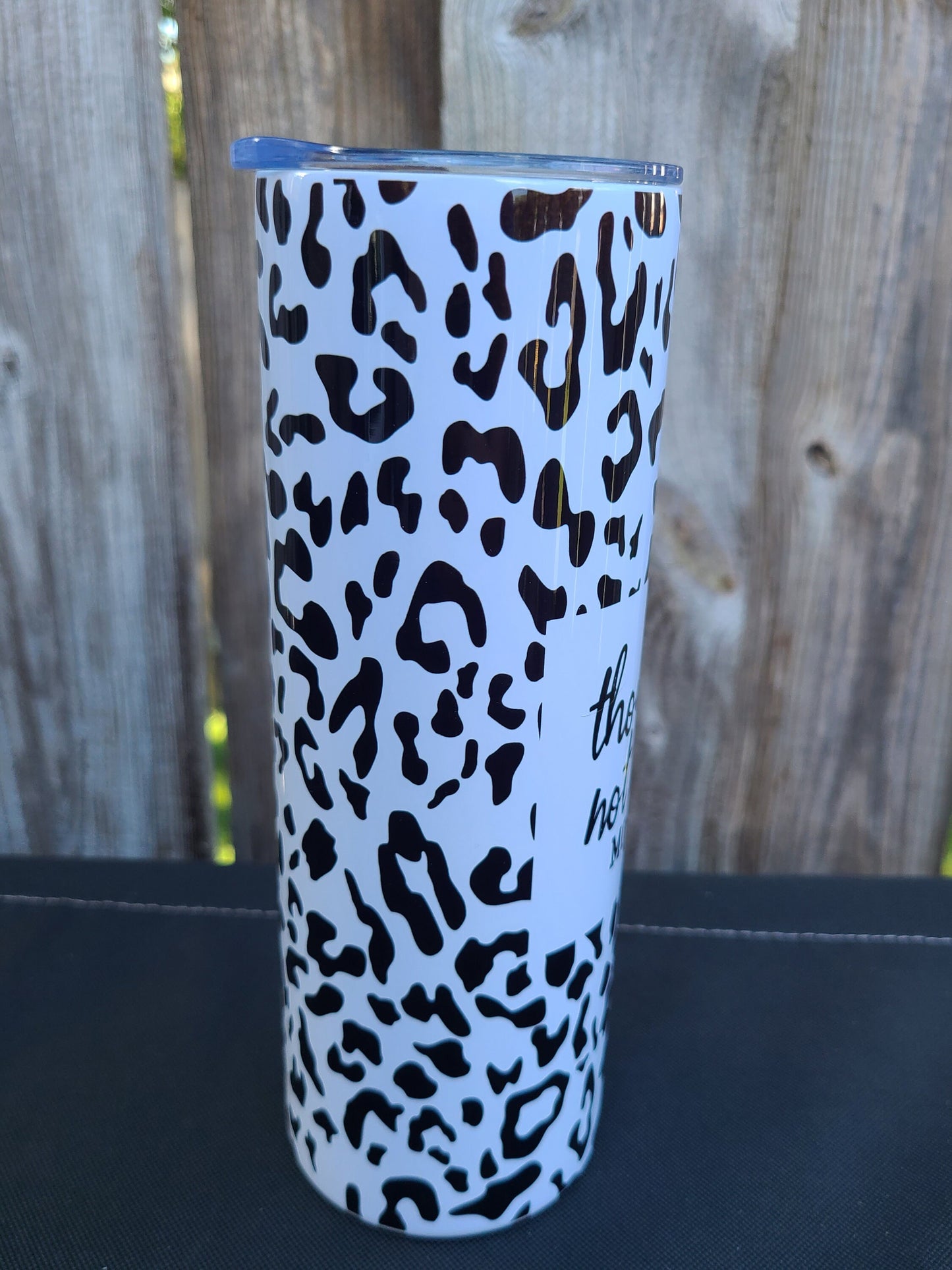 Funny Leopard Print Skinny Tumbler