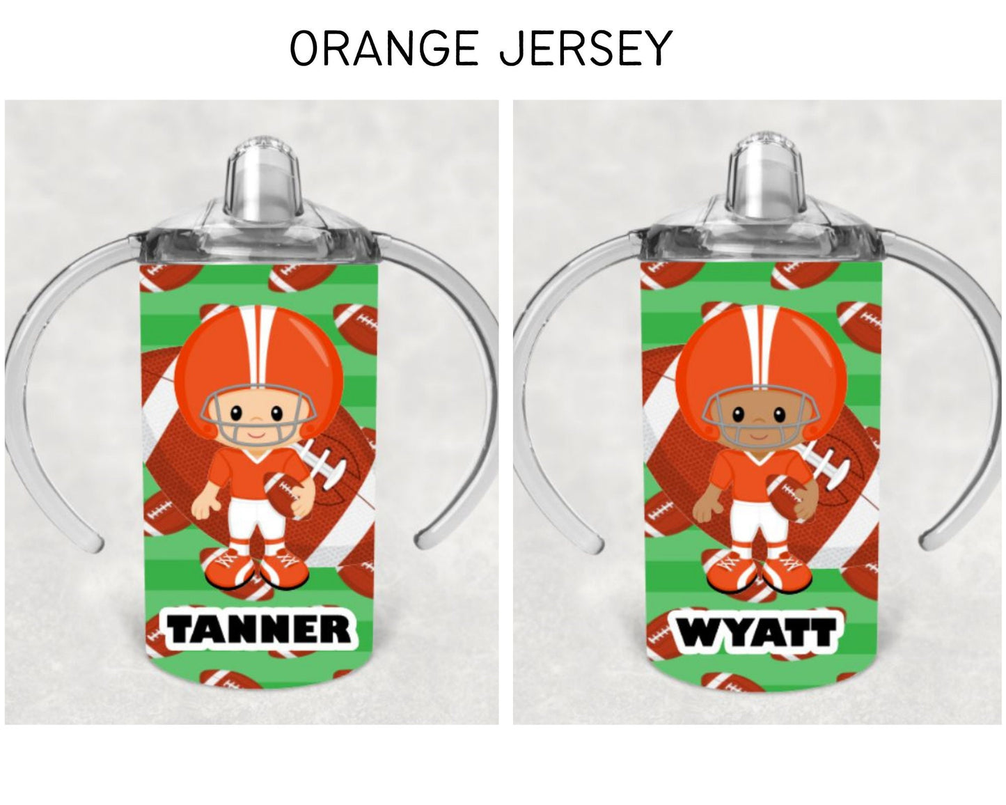 Football Personalized Sippy Cup with Bonus Lid