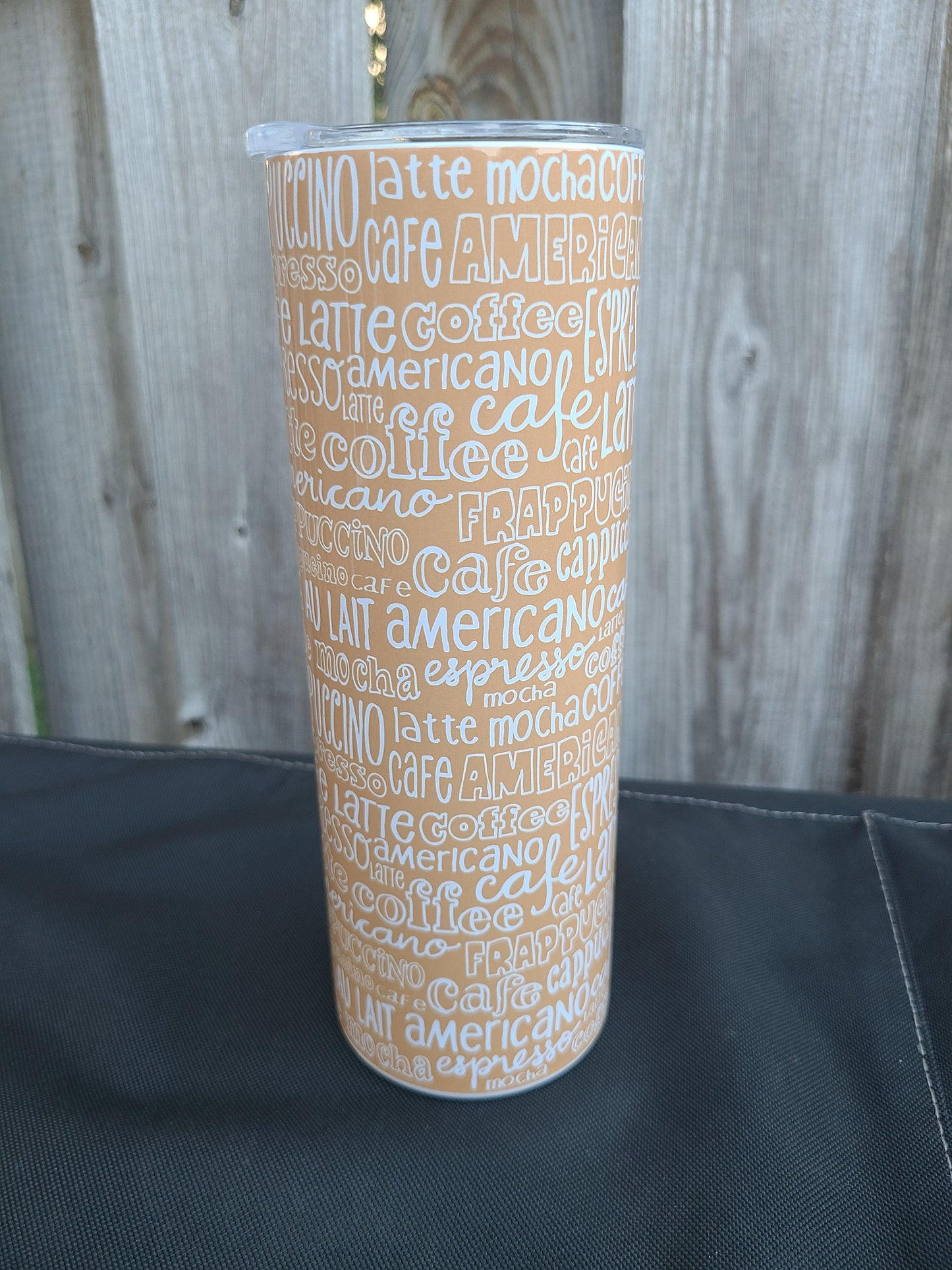 Coffee Latte Words 20 oz Skinny Tumbler
