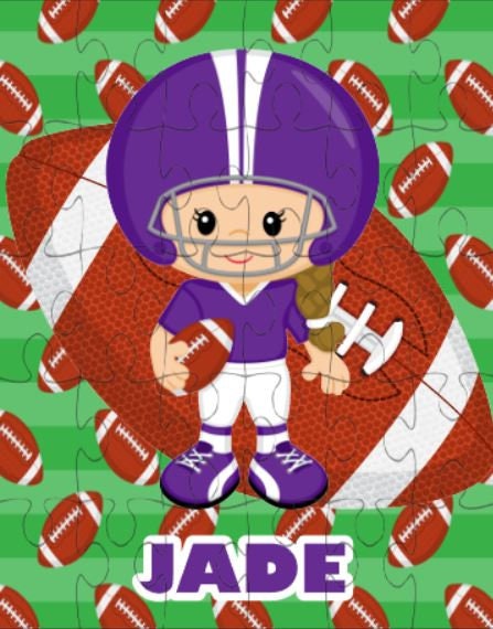 Football Girl Personalized Puzzle for Kids