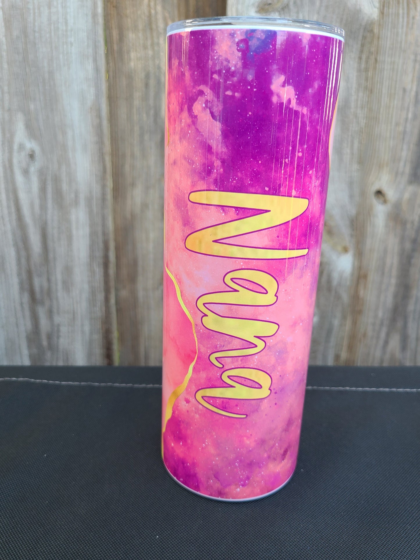 Nana Pink and Gold Skinny Tumbler