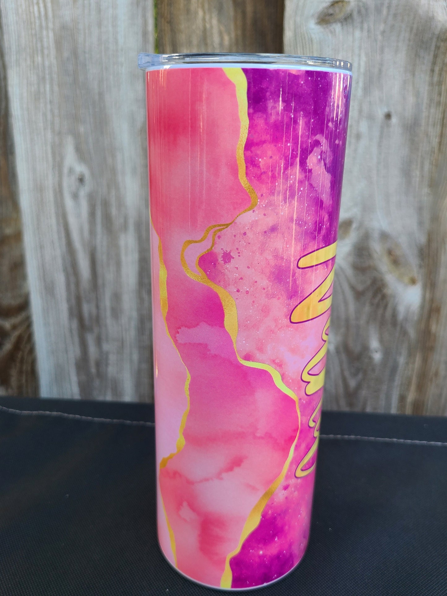 Nana Pink and Gold Skinny Tumbler