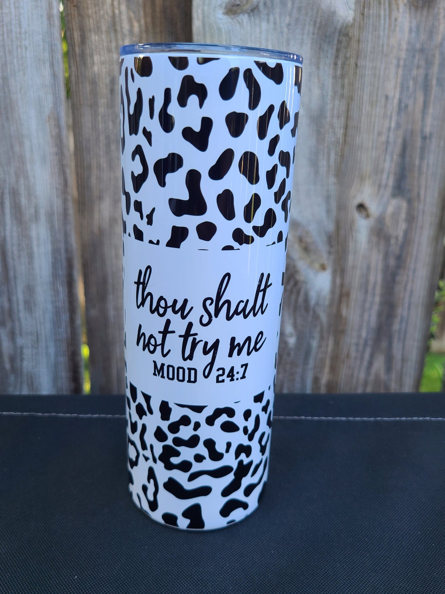 Funny Leopard Print Skinny Tumbler