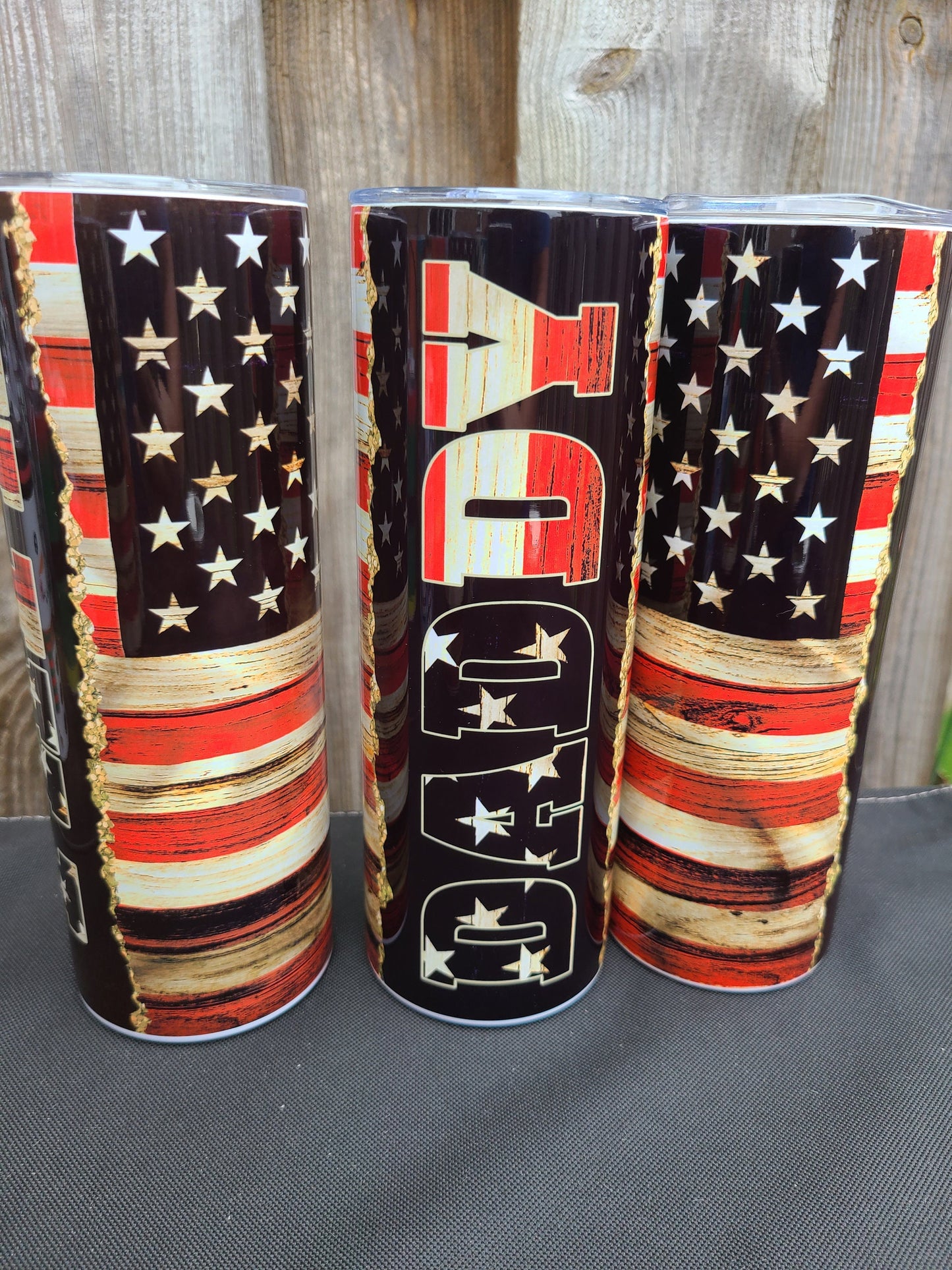 American Flag Daddy 20 oz Skinny Tumbler