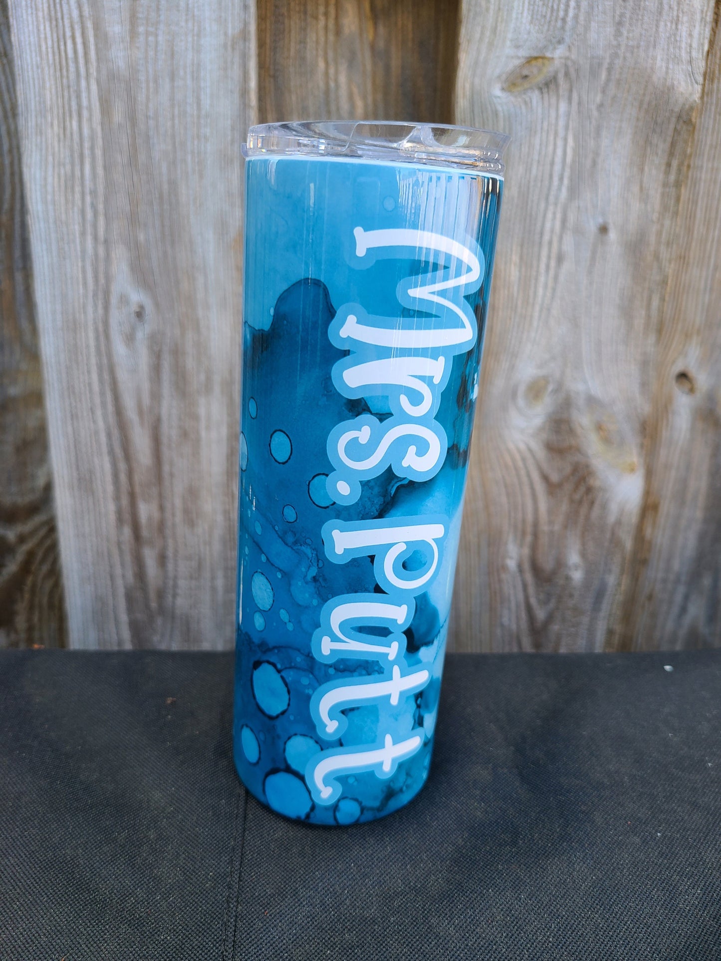 Blue Print Personalized Skinny Tumbler
