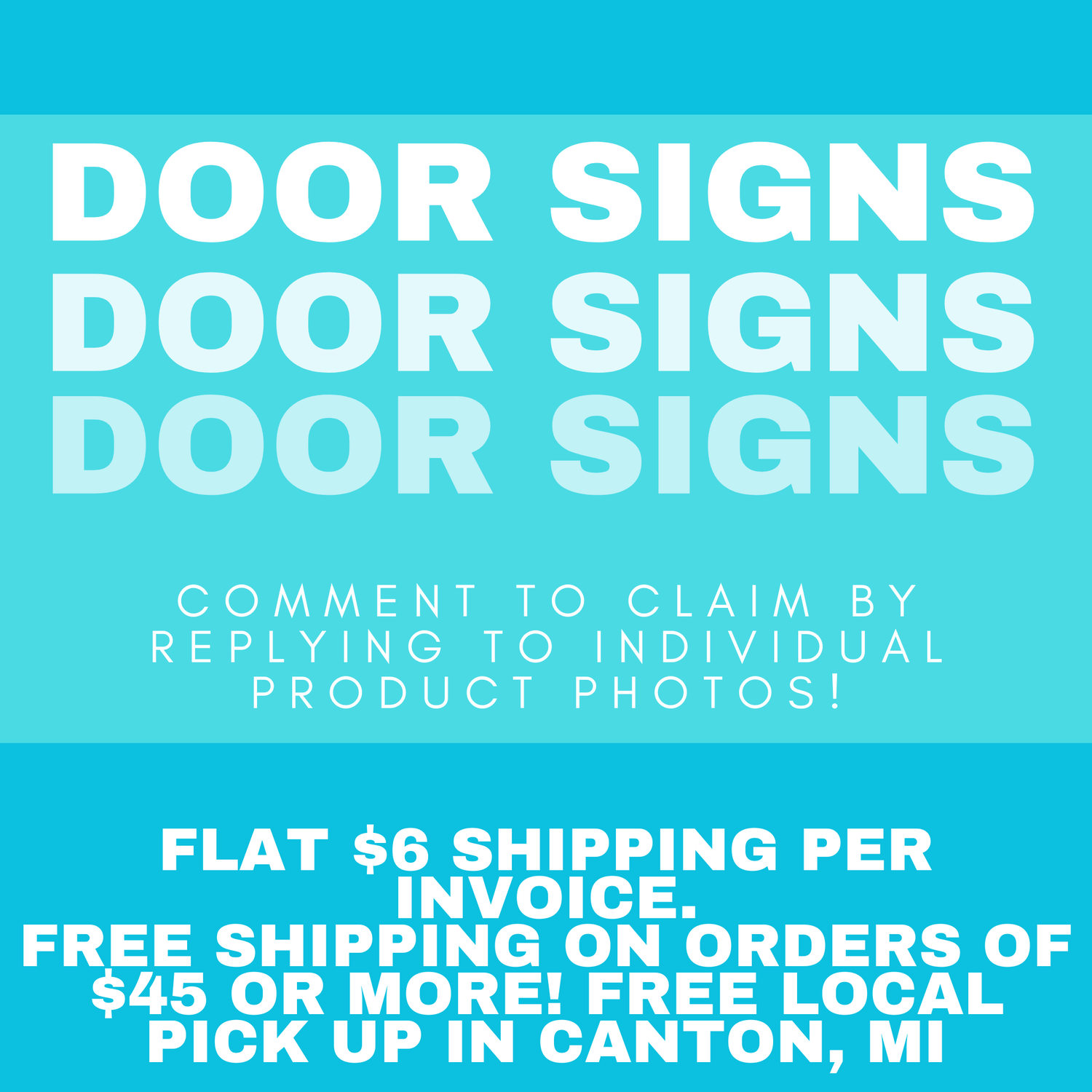 Inventory Clearout Sale - Door Signs