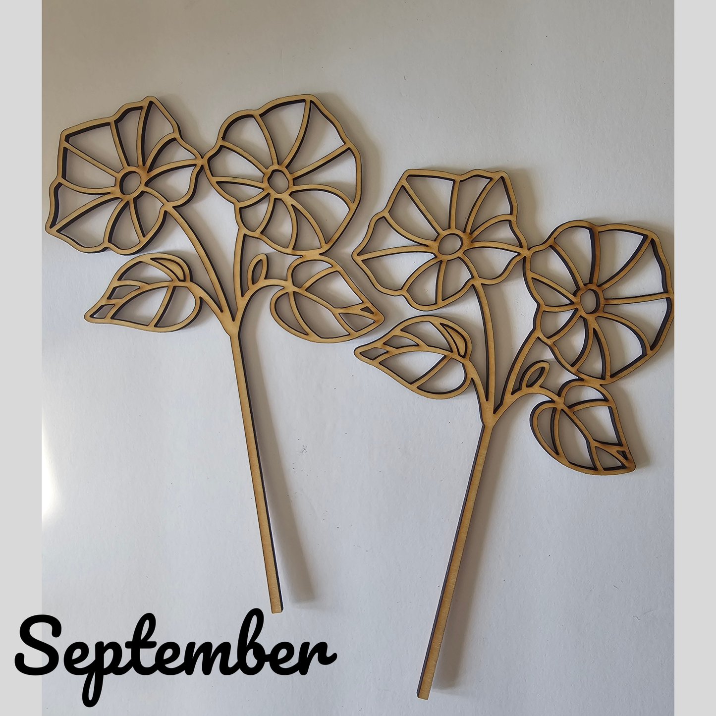 Wood Flowers - Birth Month Flowers (Sold Individually)