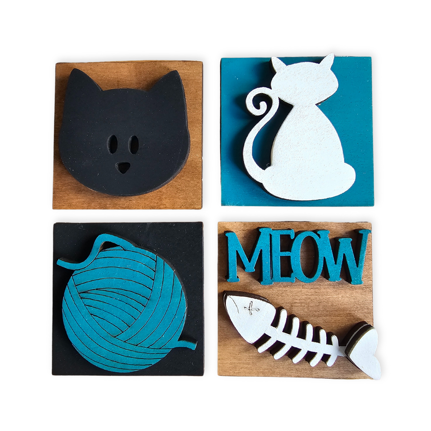 Cat Lover Interchangeable Tile Set - Set of 4
