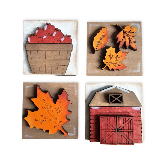 Fall Interchangeable Tile Set - Set of 4