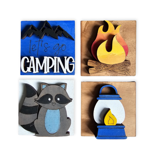 Camping Interchangeable Tile Set - Set of 4