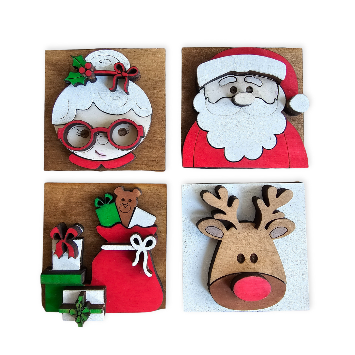 Santa Claus Interchangeable Tile Set - Set of 4