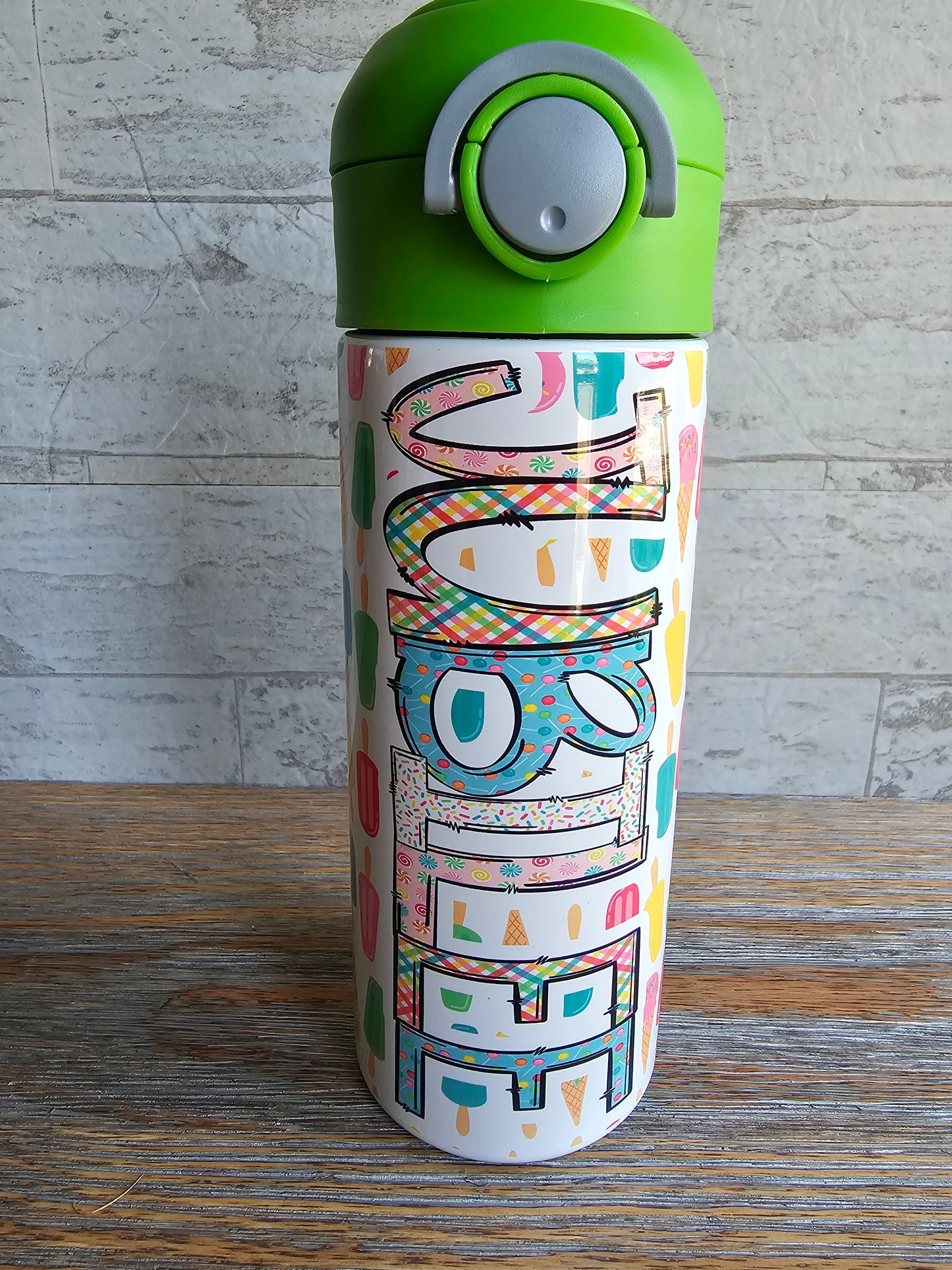 Popsicles Flip Top Water Bottle - Personalized
