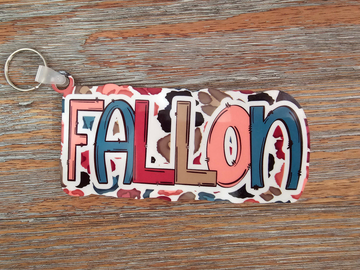 Multi-Color Leopard Bag Tag Keychain