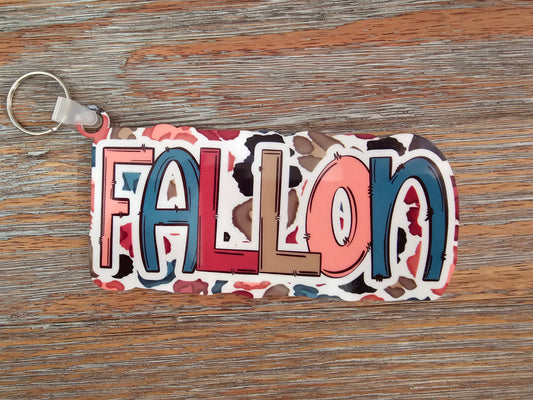 Multi-Color Leopard Bag Tag Keychain