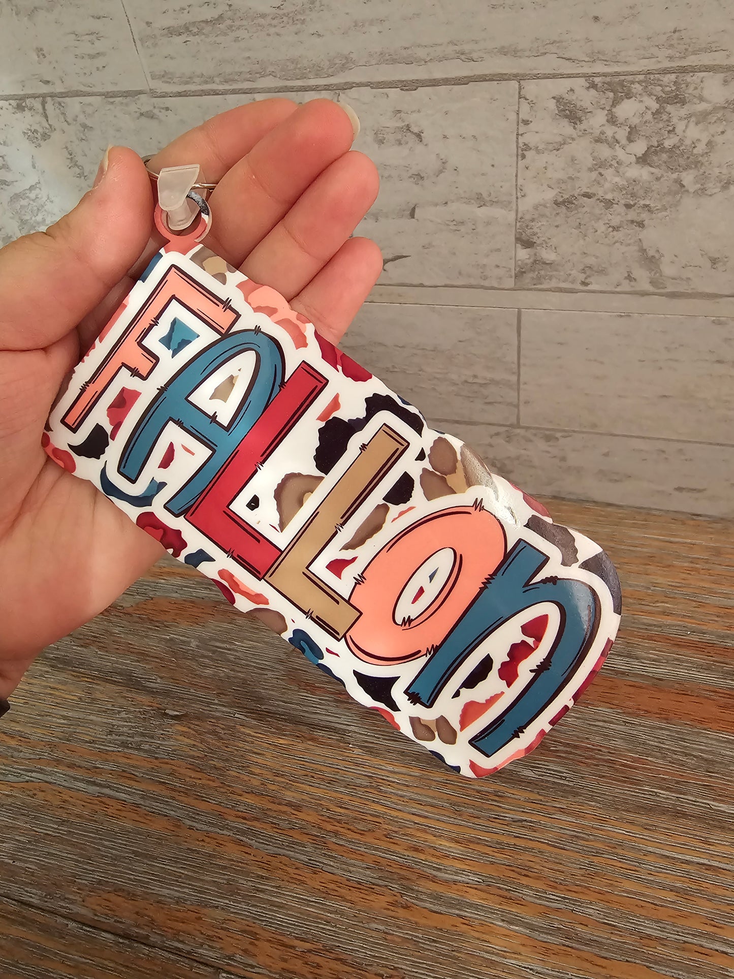 Multi-Color Leopard Bag Tag Keychain