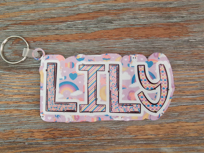 Unicorns Bag Tag Keychain