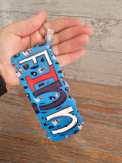Blue Gamer Bag Tag Keychain