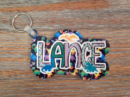 Dinosaur Bag Tag Keychain