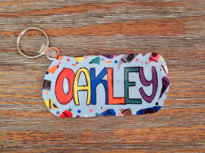 Crayons Bag Tag Keychain