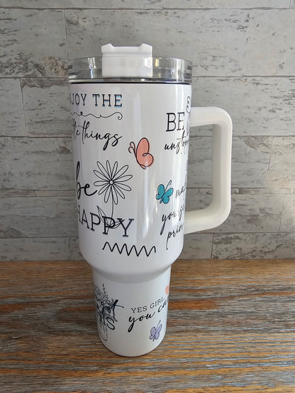 Affirmations Tumbler with Handle