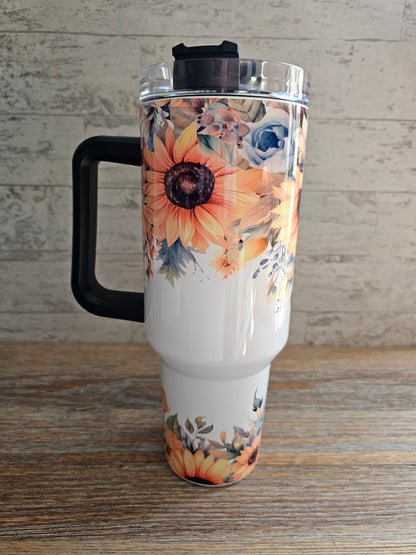 Sunflowers Tumbler with Handle