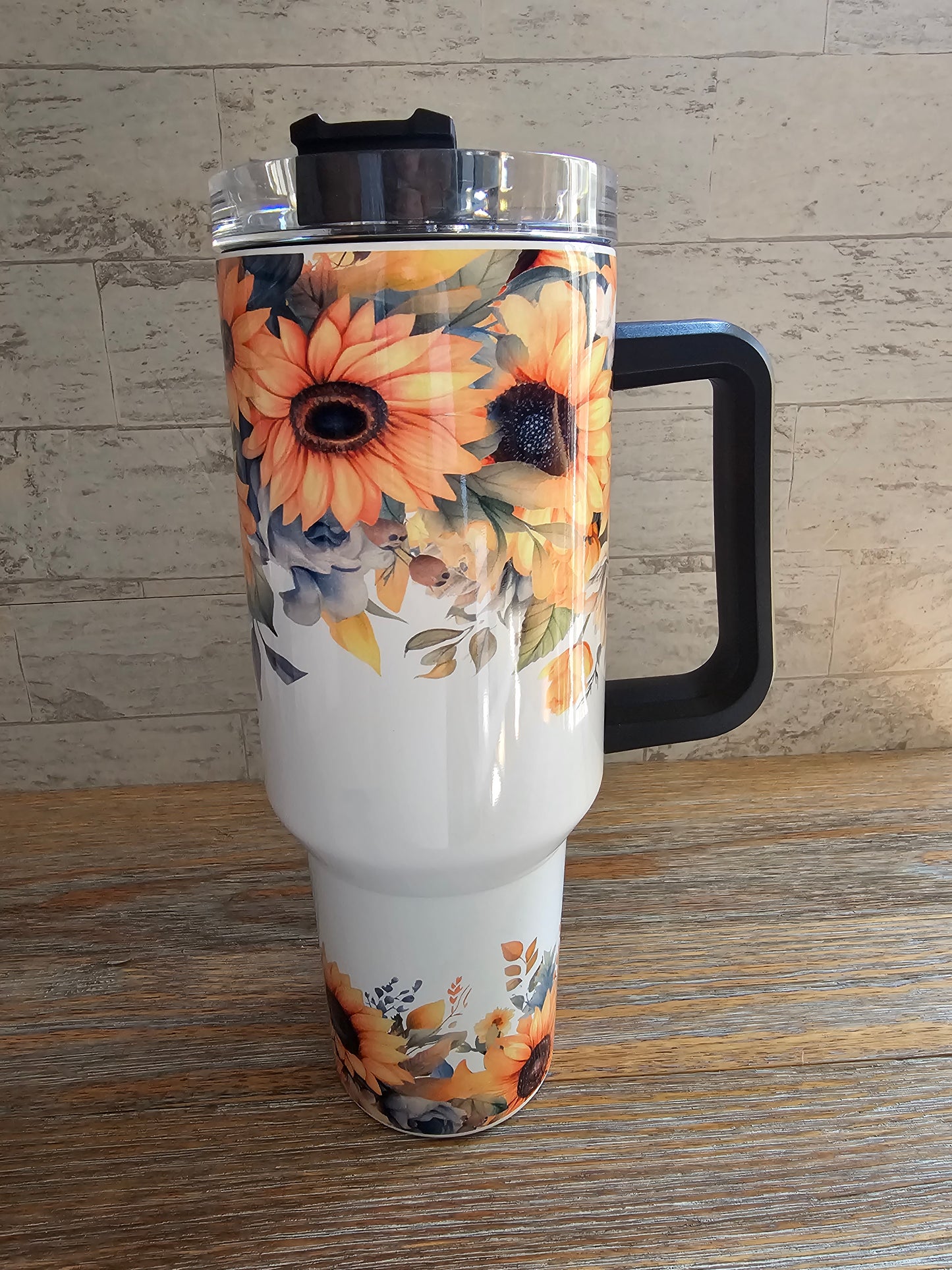 Sunflowers Tumbler with Handle