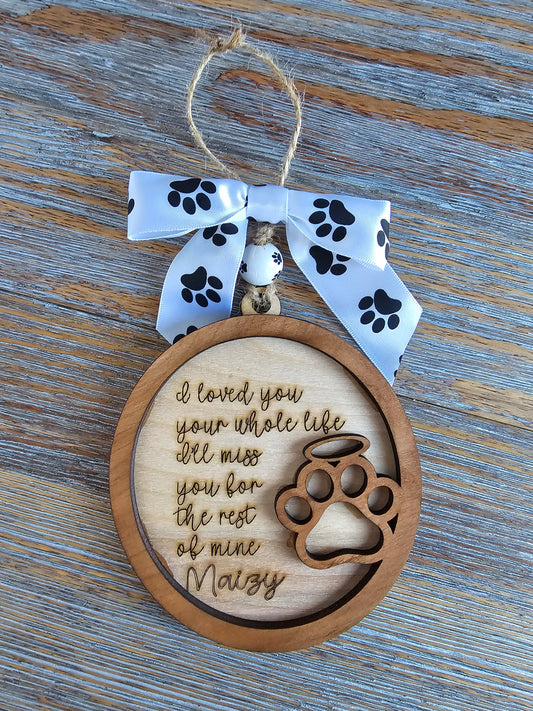 Personalized Dog Memorial Ornament