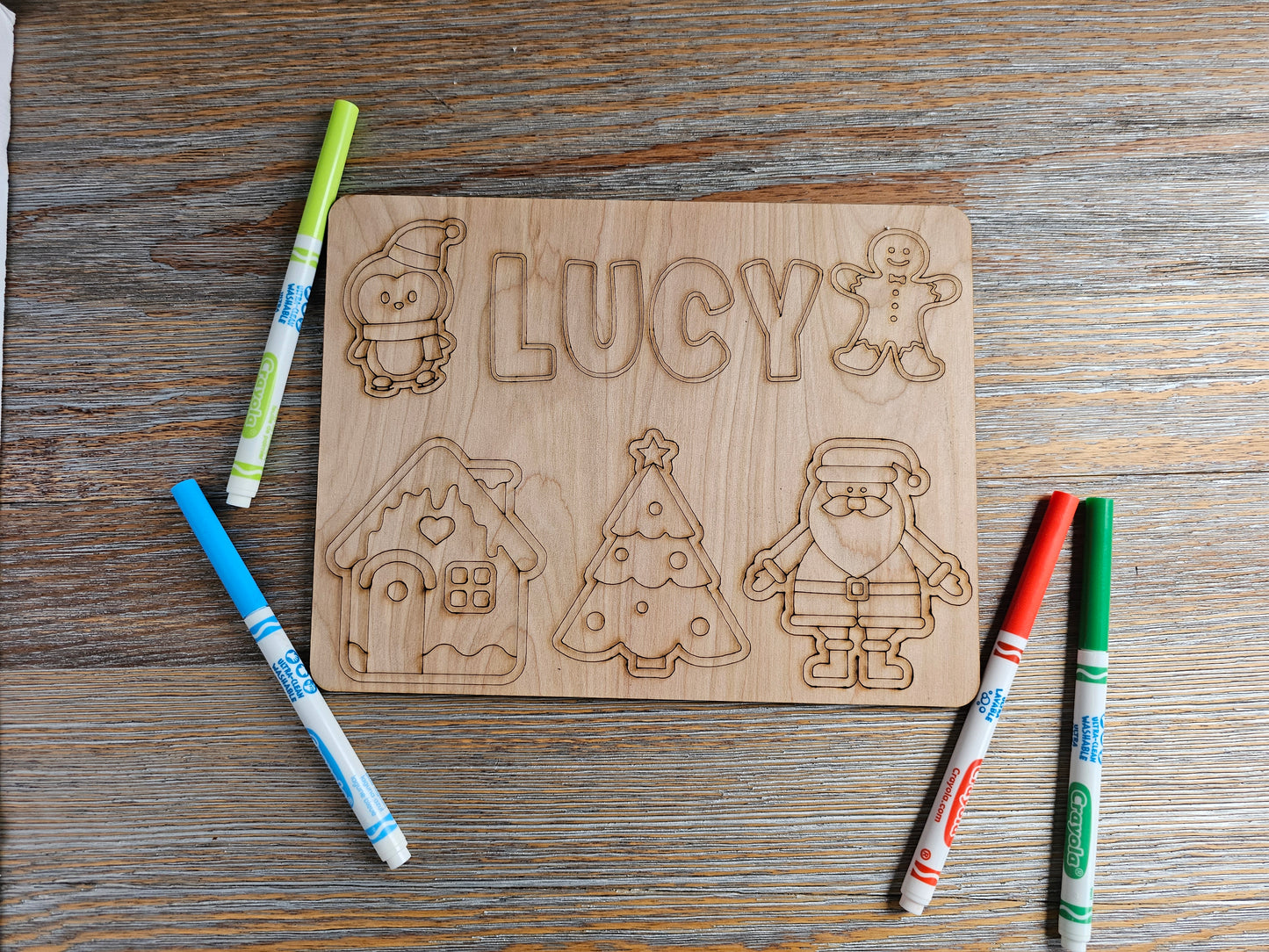 Christmas Coloring Board Personalized