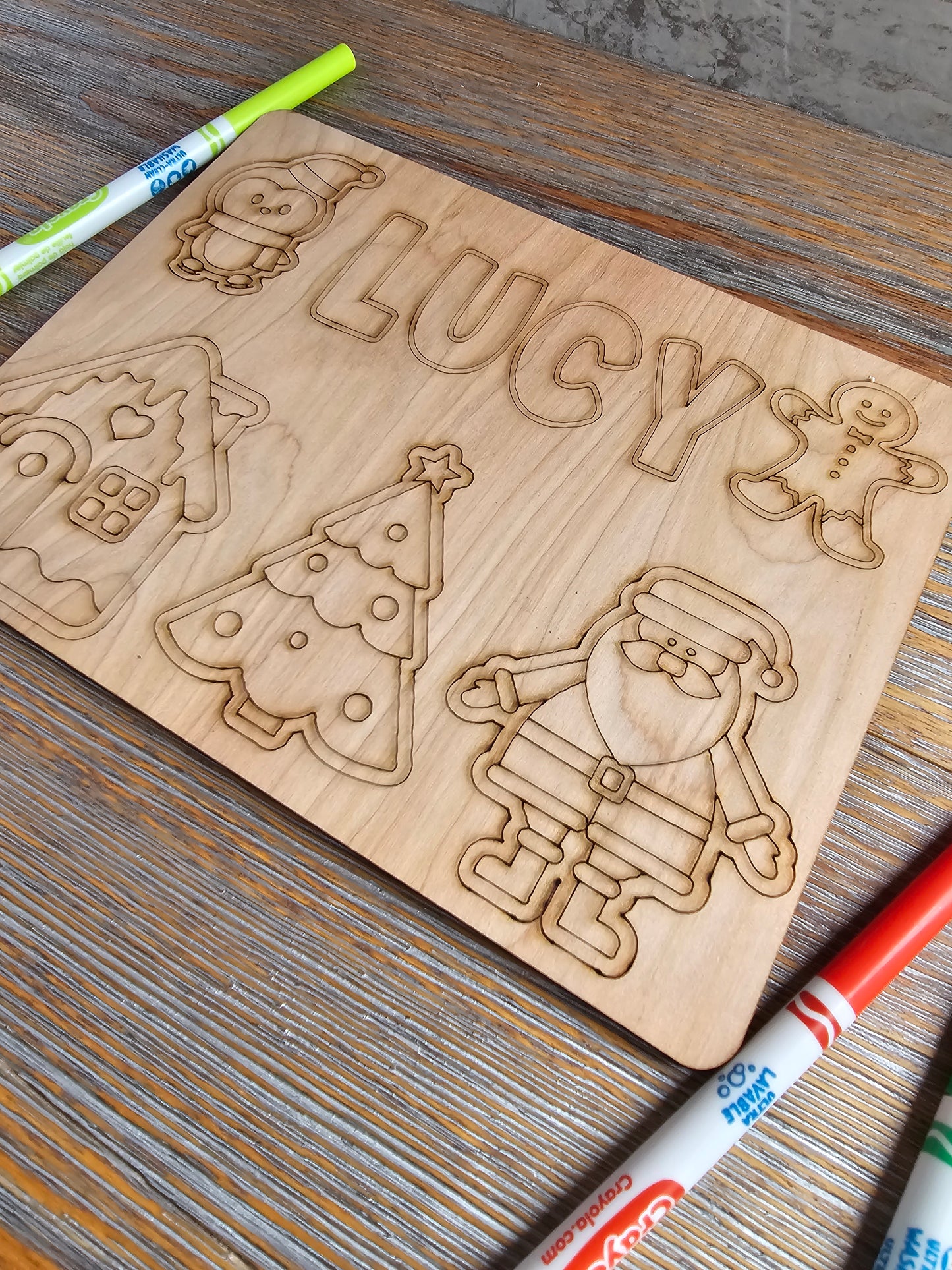 Christmas Coloring Board Personalized