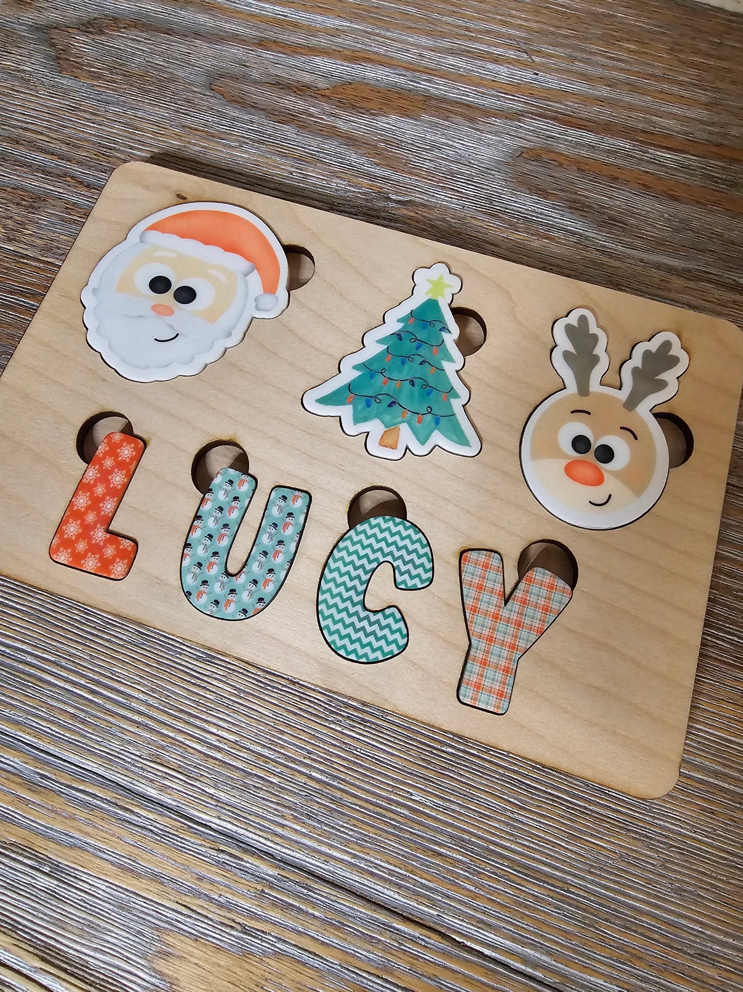 Christmas Friends Personalized Wooden Puzzle