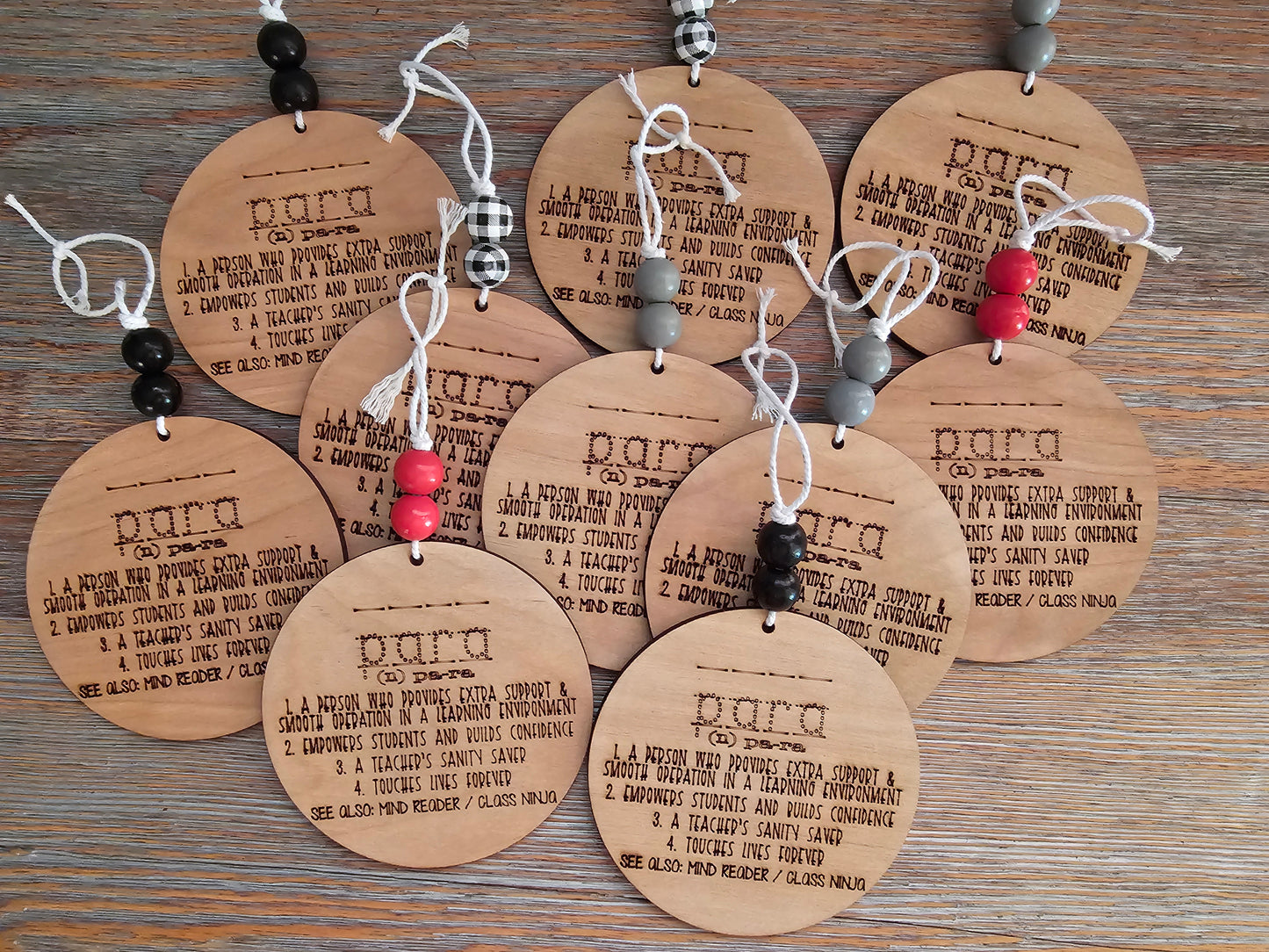 School Support Staff Ornaments - Parapro, Principal, Librarian, Secretary