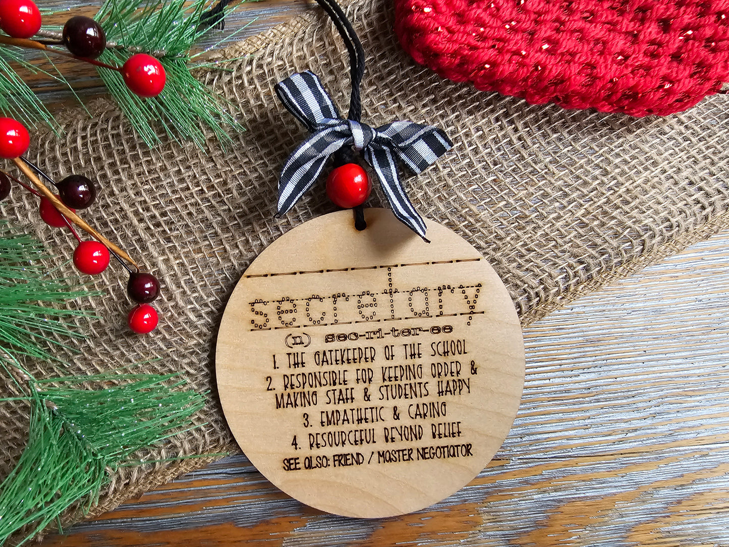 School Support Staff Ornaments - Parapro, Principal, Librarian, Secretary