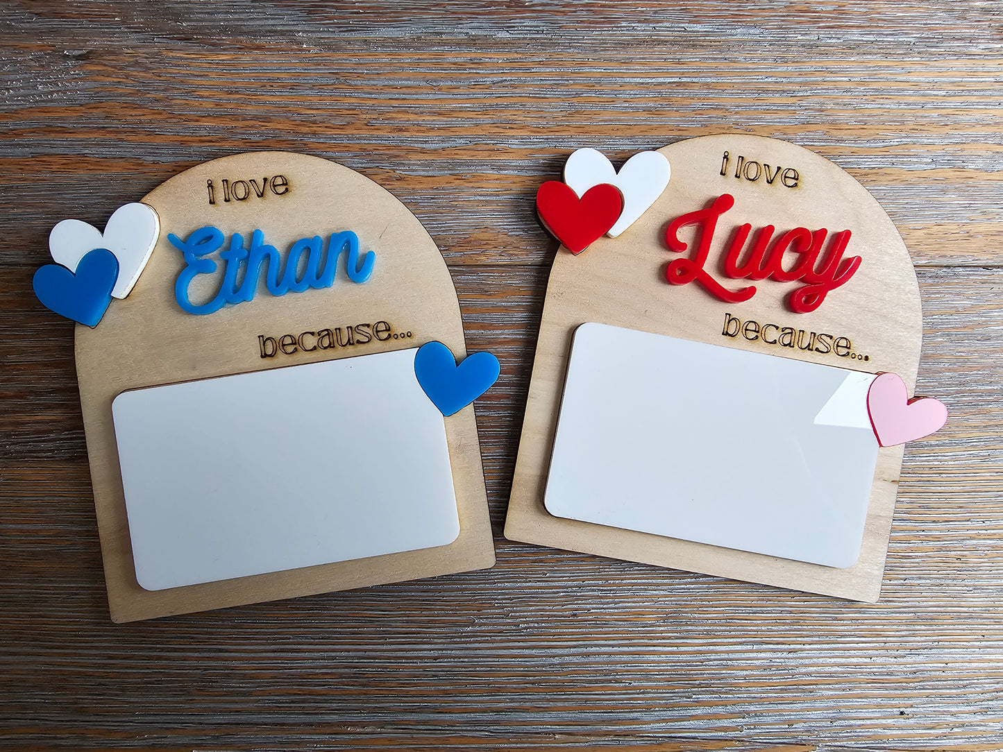 "I Love You Because" Dry-Erase Plaque